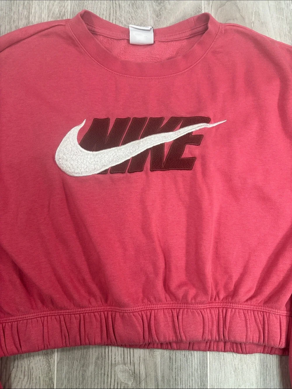 Nike Sportswear Fleece Cropped Crewneck Sweatshirt Pink Medium DD5069-622